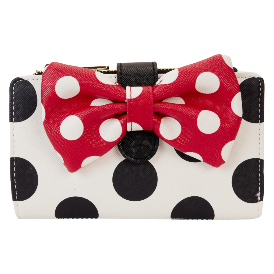 Pop Weasel Image of Disney - Minnie Rocks The Dots Classic Flap Wallet - Loungefly - Bags, Wallets & Purses - Image - Pop Weasel