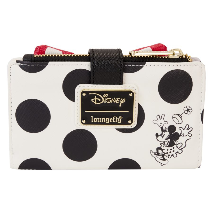 Pop Weasel - Image 3 of Disney - Minnie Rocks The Dots Classic Flap Wallet - Loungefly - Bags, Wallets & Purses - Image - Pop Weasel