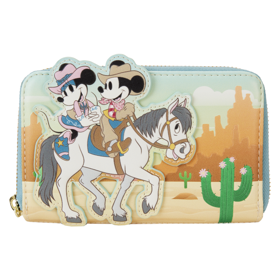 Pop Weasel Image of Disney - Western Mickey & Minnie Zip Around Wallet - Loungefly - Bags, Wallets & Purses - Image - Pop Weasel