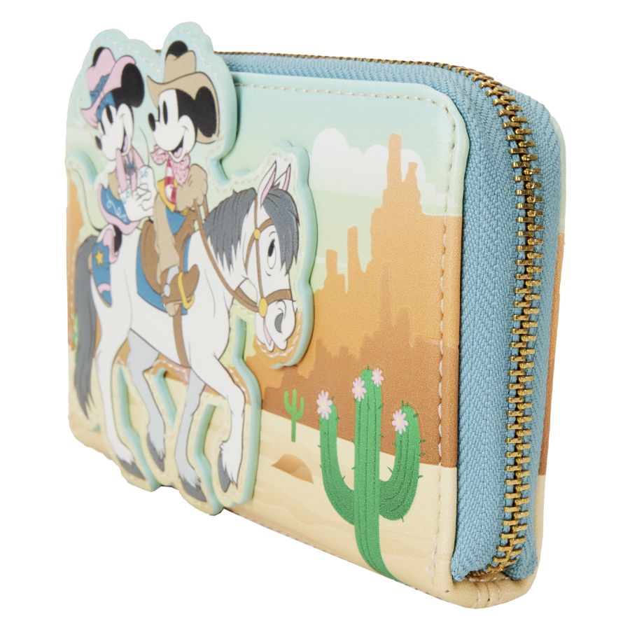 Pop Weasel - Image 2 of Disney - Western Mickey & Minnie Zip Around Wallet - Loungefly - Bags, Wallets & Purses - Image - Pop Weasel