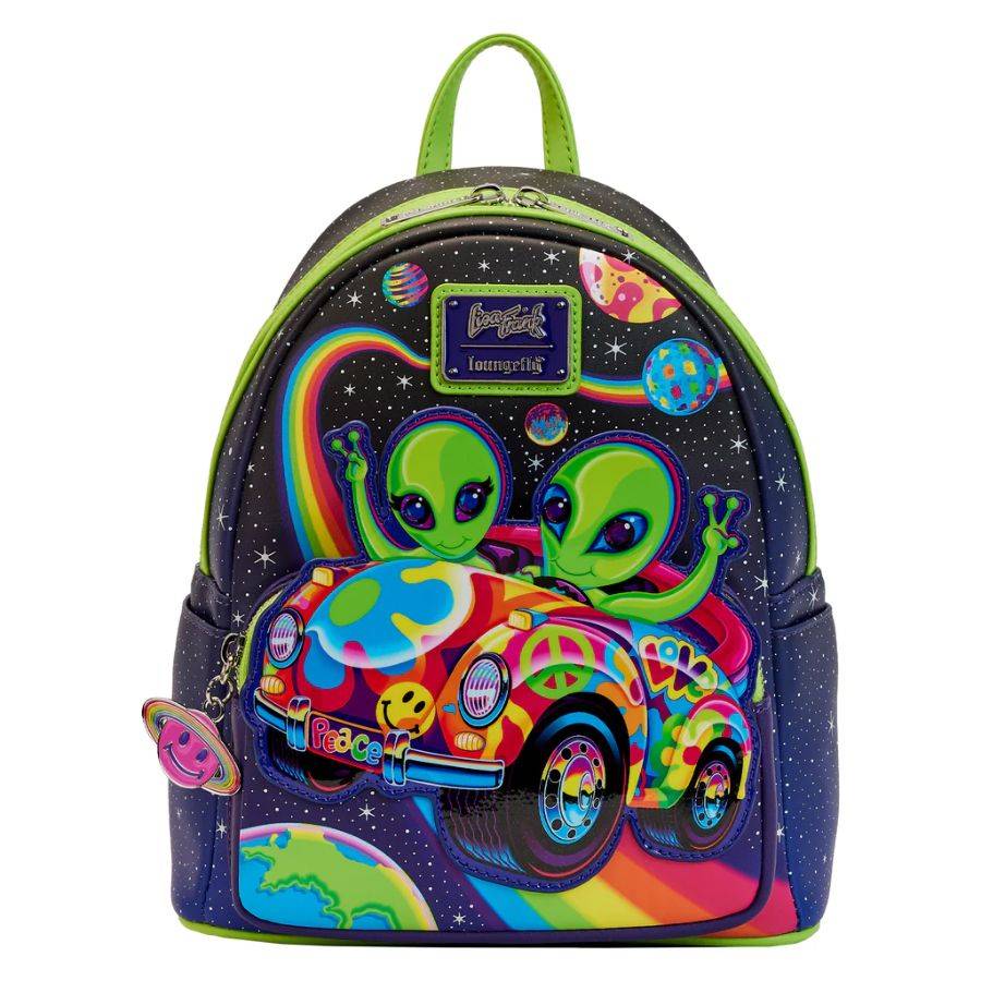 Pop Weasel Image of Lisa Frank - Cosmic Alien Ride Glow Mini Backpack - Loungefly - Bags, Wallets & Purses - Image - Pop Weasel