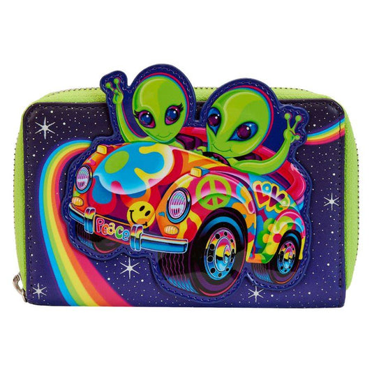 Pop Weasel Image of Lisa Frank - Cosmic Alien Ride Zip Around Wallet - Loungefly