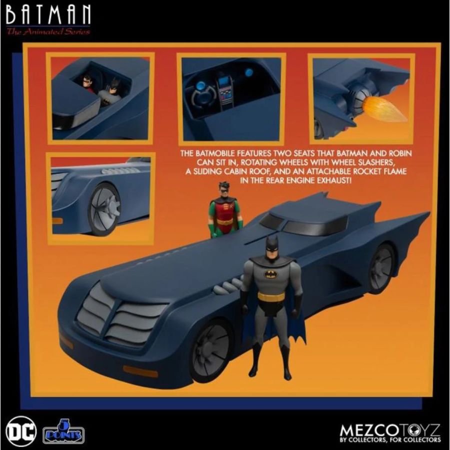 Image Pop Weasel - Image 3 of Batman: Animated Series - 5 Points Batmobile - Mezco Toyz - Statue - Image - Pop Weasel