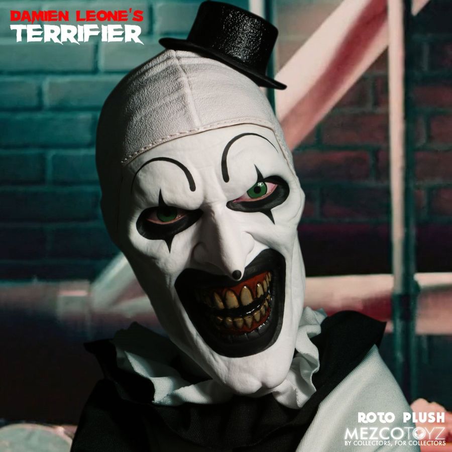 Terrifier - Art The Clown 18&#039;&#039; Roto Plush - Mezco Toyz - Statue - Image - Pop Weasel