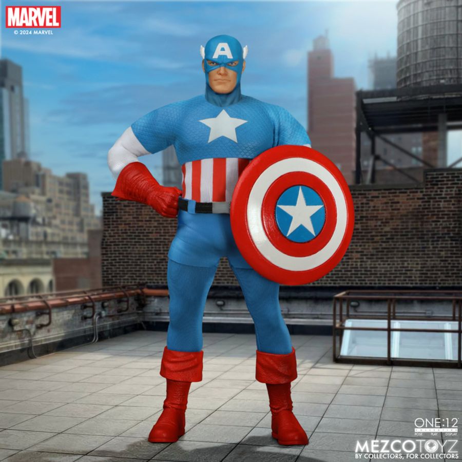 Pop Weasel - Image 2 of Captain America - Silver Age Edition One:12 Collective Figure - Mezco Toyz - statue - Image - Pop Weasel