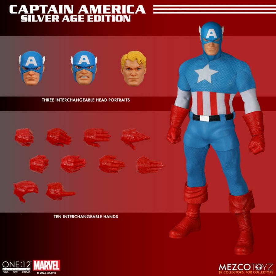 Pop Weasel - Image 10 of Captain America - Silver Age Edition One:12 Collective Figure - Mezco Toyz - statue - Image - Pop Weasel