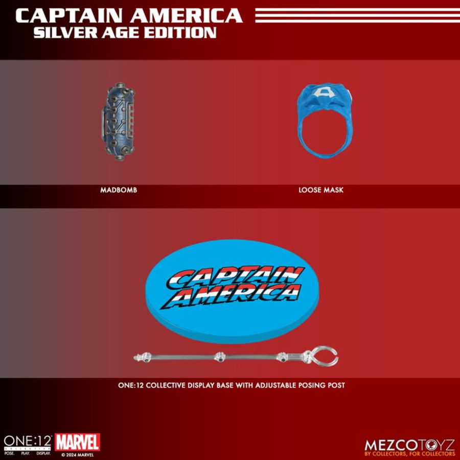 Pop Weasel - Image 11 of Captain America - Silver Age Edition One:12 Collective Figure - Mezco Toyz - statue - Image - Pop Weasel