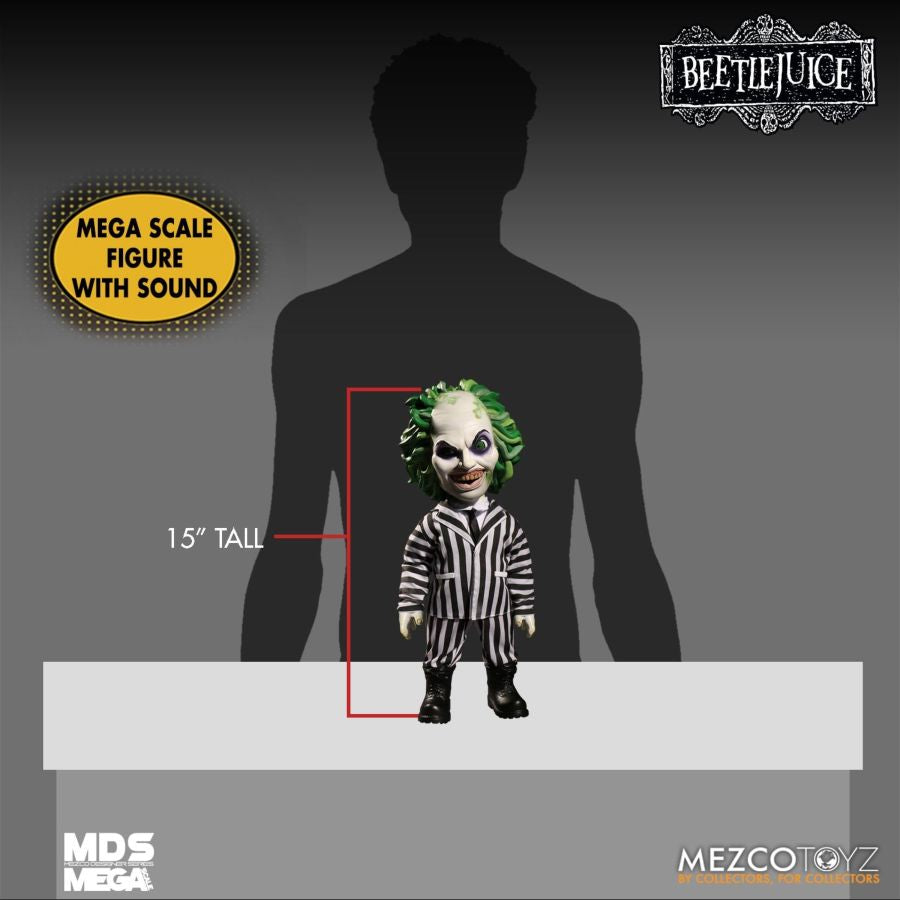 Pop Weasel - Image 7 of Beetlejuice - 15" Mega Scale Figure - Mezco Toyz - Statue - Image - Pop Weasel