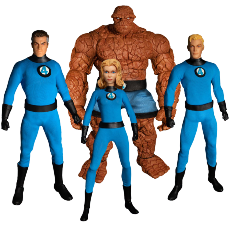 Marvel Comics - Fantastic Four Deluxe Steel One:12 Action Figure Boxed Set - Mezco Toyz - Action Figure - Image - Pop Weasel