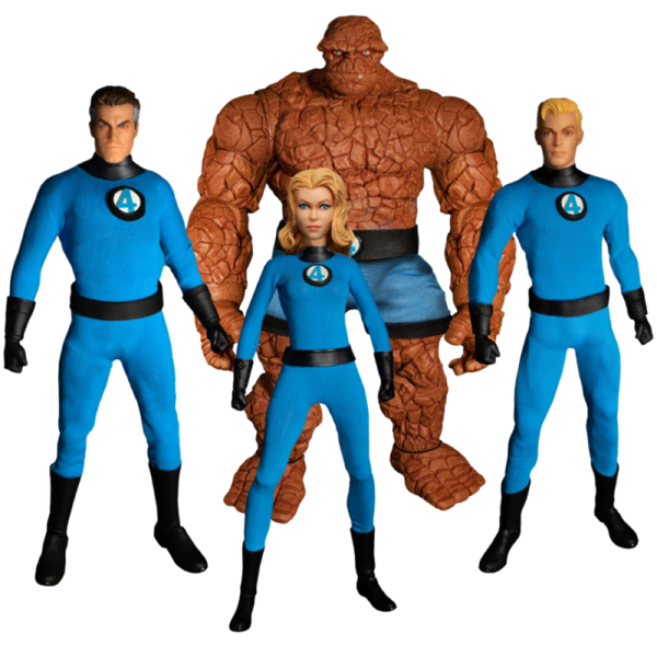Marvel Comics - Fantastic Four Deluxe Steel One:12 Action Figure Boxed Set - Mezco Toyz