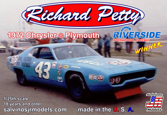 1/25 &#39;72 Plymouth Petty #43 Ri image