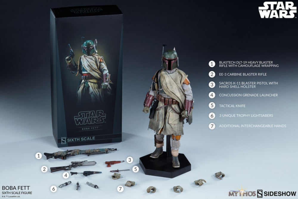 Pop Weasel - Image 20 of Star Wars - Boba Fett Mythos 12" 1:6 Scale Action Figure - Sideshow Collectibles - Statue - Image - Pop Weasel