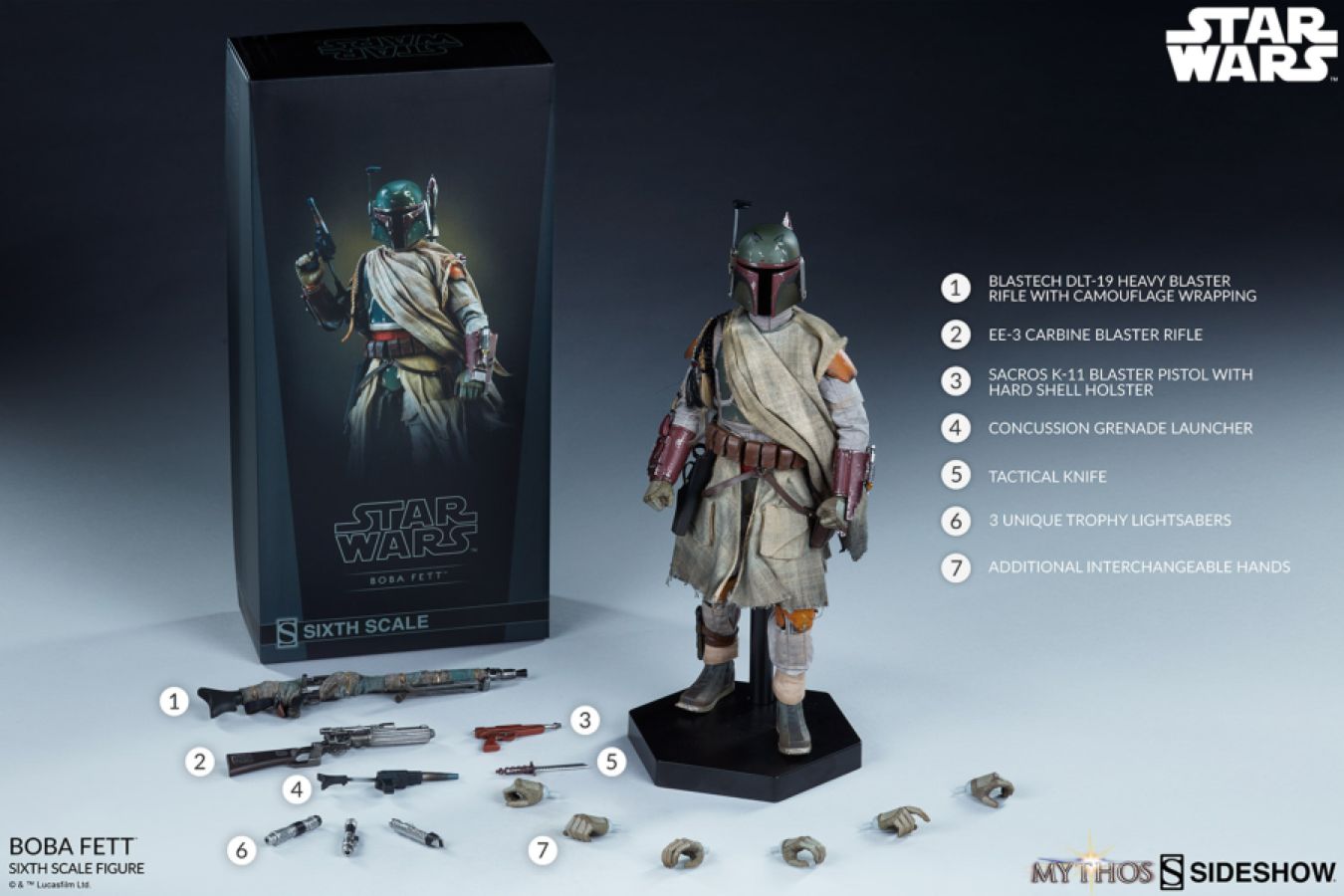 Pop Weasel - Image 20 of Star Wars - Boba Fett Mythos 12" 1:6 Scale Action Figure - Sideshow Collectibles