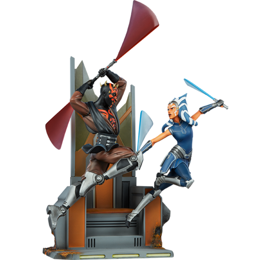 Pop Weasel Image of Star Wars - Ahsoka Tano vs Darth Maul Diorama - Sideshow Collectibles - Statue - Image - Pop Weasel