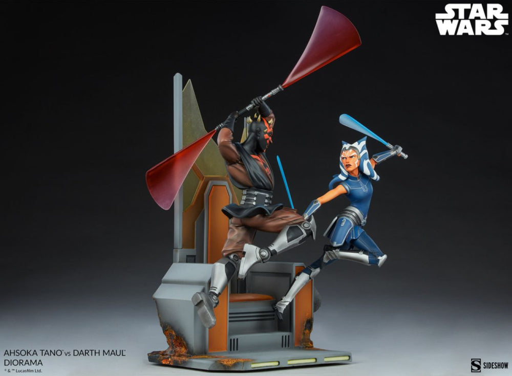 Pop Weasel - Image 2 of Star Wars - Ahsoka Tano vs Darth Maul Diorama - Sideshow Collectibles - Statue - Image - Pop Weasel