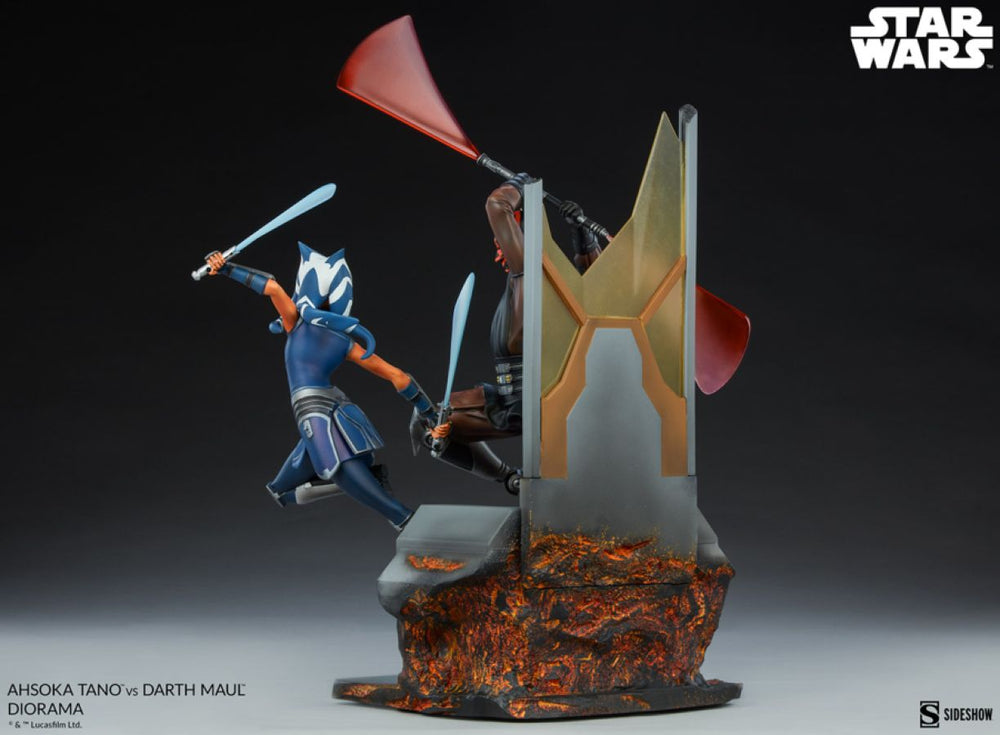 Pop Weasel - Image 4 of Star Wars - Ahsoka Tano vs Darth Maul Diorama - Sideshow Collectibles - Statue - Image - Pop Weasel