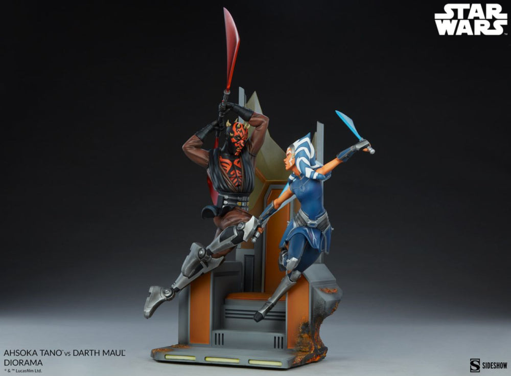 Pop Weasel - Image 6 of Star Wars - Ahsoka Tano vs Darth Maul Diorama - Sideshow Collectibles - Statue - Image - Pop Weasel