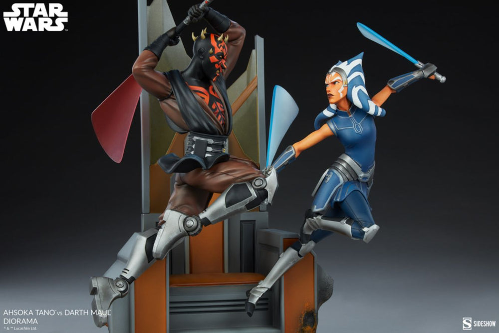 Pop Weasel - Image 7 of Star Wars - Ahsoka Tano vs Darth Maul Diorama - Sideshow Collectibles - Statue - Image - Pop Weasel