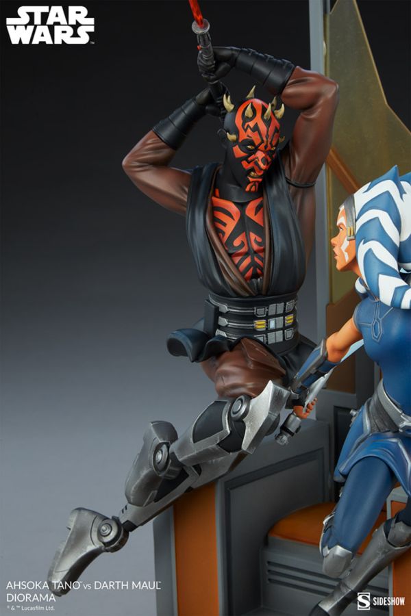 Pop Weasel - Image 8 of Star Wars - Ahsoka Tano vs Darth Maul Diorama - Sideshow Collectibles - Statue - Image - Pop Weasel