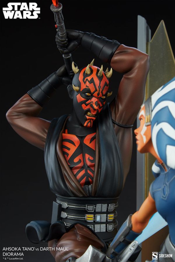 Pop Weasel - Image 9 of Star Wars - Ahsoka Tano vs Darth Maul Diorama - Sideshow Collectibles - Statue - Image - Pop Weasel