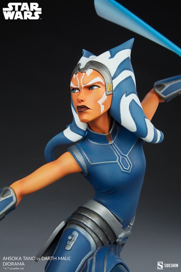 Pop Weasel - Image 10 of Star Wars - Ahsoka Tano vs Darth Maul Diorama - Sideshow Collectibles - Statue - Image - Pop Weasel