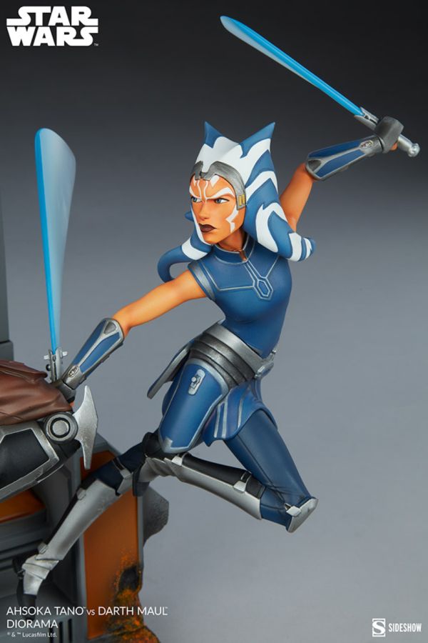 Pop Weasel - Image 11 of Star Wars - Ahsoka Tano vs Darth Maul Diorama - Sideshow Collectibles - Statue - Image - Pop Weasel