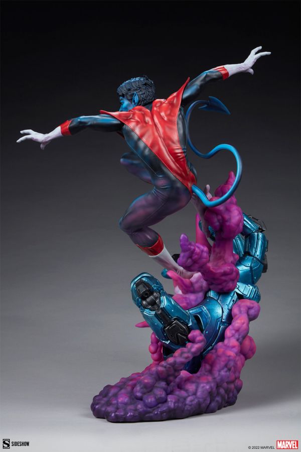 Pop Weasel - Image 4 of Marvel Comics - Nightcrawler Premium Format Statue - Sideshow Collectibles - Statue - Image - Pop Weasel