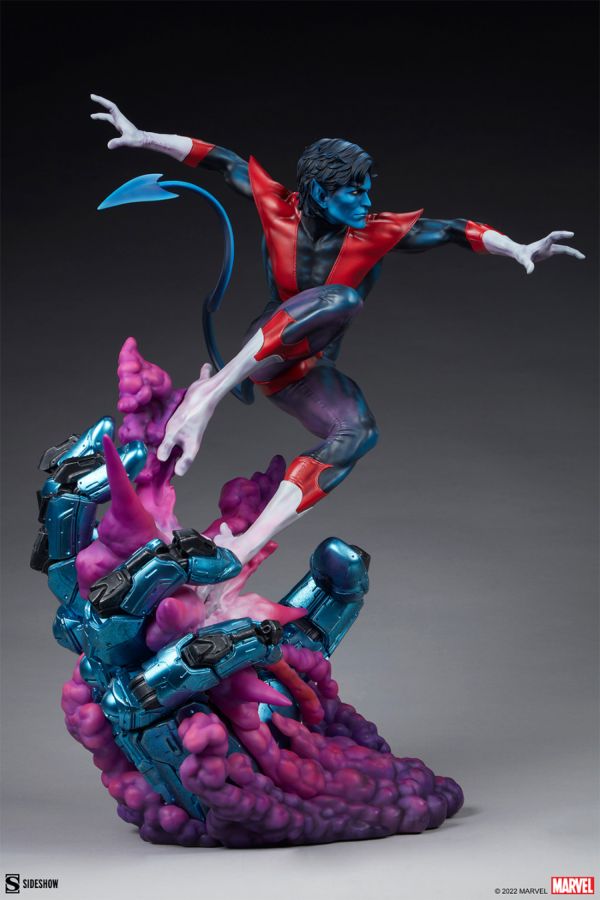 Pop Weasel - Image 7 of Marvel Comics - Nightcrawler Premium Format Statue - Sideshow Collectibles - Statue - Image - Pop Weasel