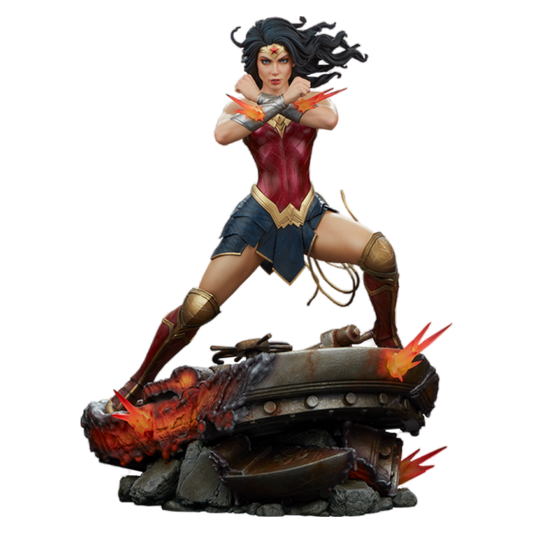 Pop Weasel Image of Wonder Woman - Saving The Day Premium Format Statue - Sideshow Collectibles