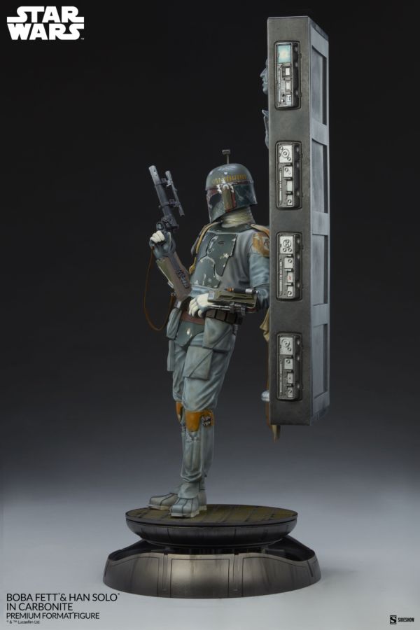 Pop Weasel - Image 3 of Star Wars - Boba Fett & Han Solo in Carbonite Premium Format Figure - Sideshow Collectibles - Statue - Image - Pop Weasel