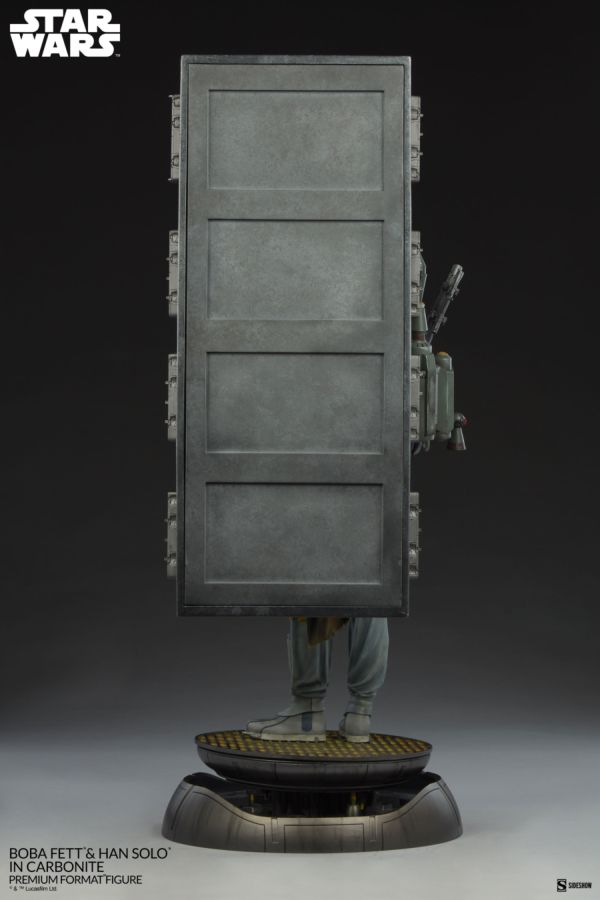 Pop Weasel - Image 4 of Star Wars - Boba Fett & Han Solo in Carbonite Premium Format Figure - Sideshow Collectibles - Statue - Image - Pop Weasel