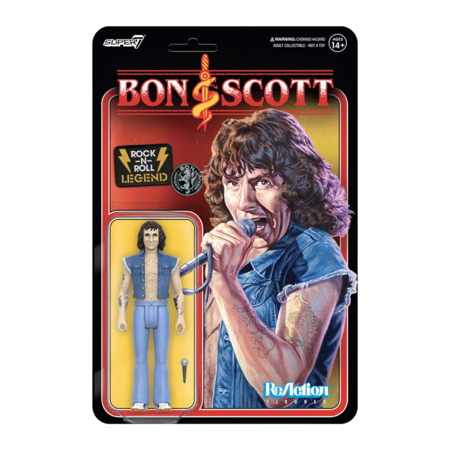 Bon Scott - Bon Scott Reaction 3.75 Figure - Super7 - Action Figure - Image - Pop Weasel