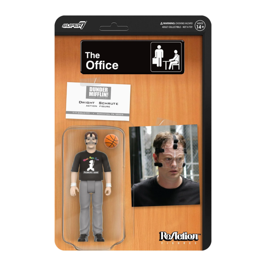 The Office - Dwight (Basketball) Reaction 3.75 Figure - Super7 - Action Figure - Image - Pop Weasel