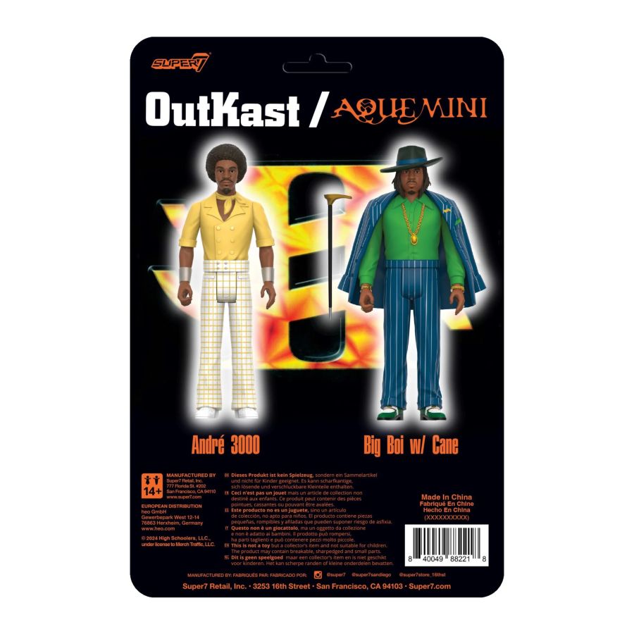 Image Pop Weasel - Image 3 of Outkast - OutKast Aquemini ReAction 3.75\" Figure 2-Pack - Super7 - Action Figure - Image - Pop Weasel