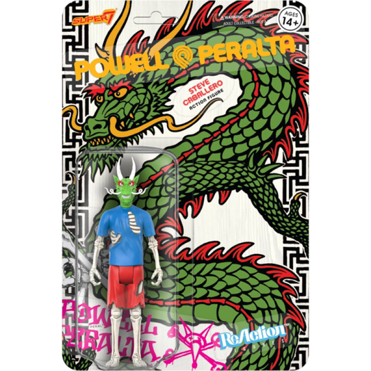 Powell Peralta - Steve Caballero Chinese Dragon (Re-Colour) ReAction 3.75" Figure - Super7