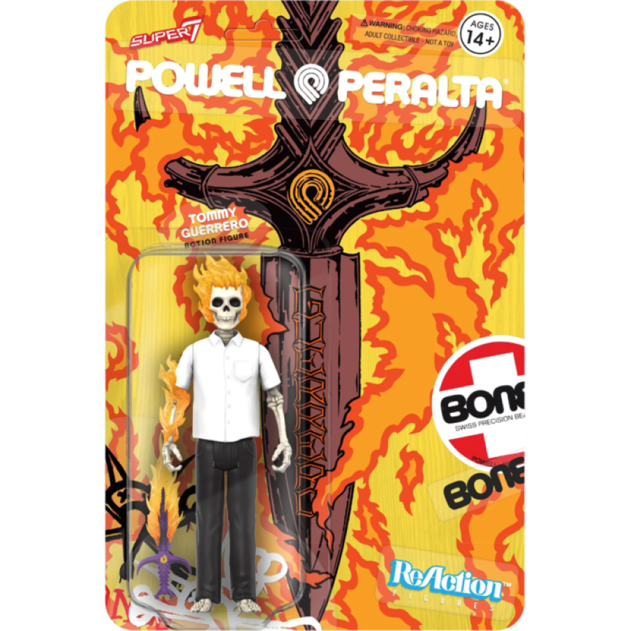 Powell Peralta - Tommy Guerrero Flaming Dagger (Re-Colour) ReAction 3.75 Figure - Super7 - Action Figure - Image - Pop Weasel