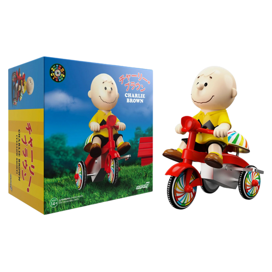 Peanuts - Charlie Brown (Yellow Shirt with Red Trike) Super Cycle - Super7