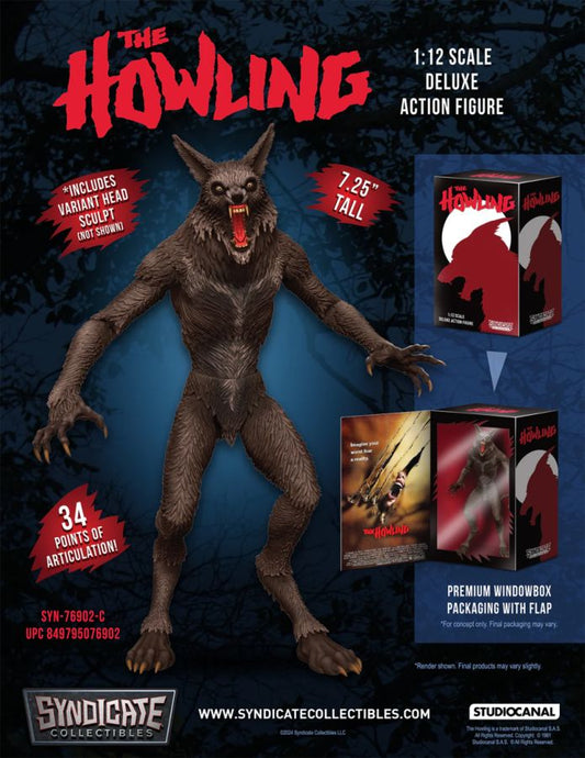 Image Pop Weasel - Image 2 of The Howling - Werewolf 1:12 Deluxe Figure - Syndicate Collectibles