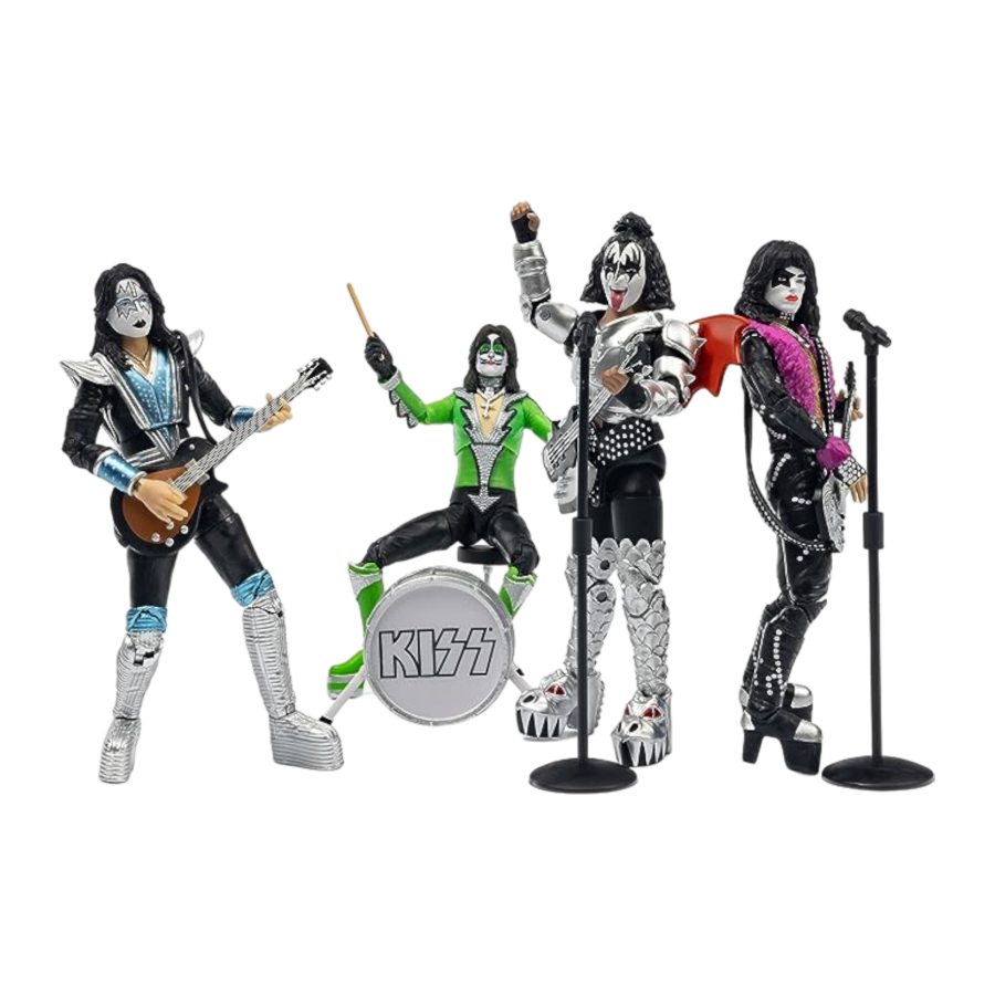 Pop Weasel Image of Kiss - The Band Vegas Outfits 4-Pack BST AXN 5" Action Figure Set [SDCC Exclusive] - The Loyal Subjects - Action Figure - Image - Pop Weasel