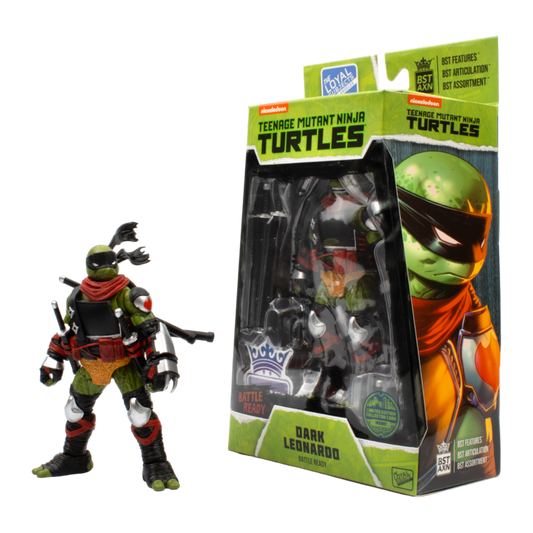 Teenage Mutant Ninja Turtles - Dark Leonardo "Battle Ready" BST AXN 1:15 Scale Action Figure - The Loyal Subjects