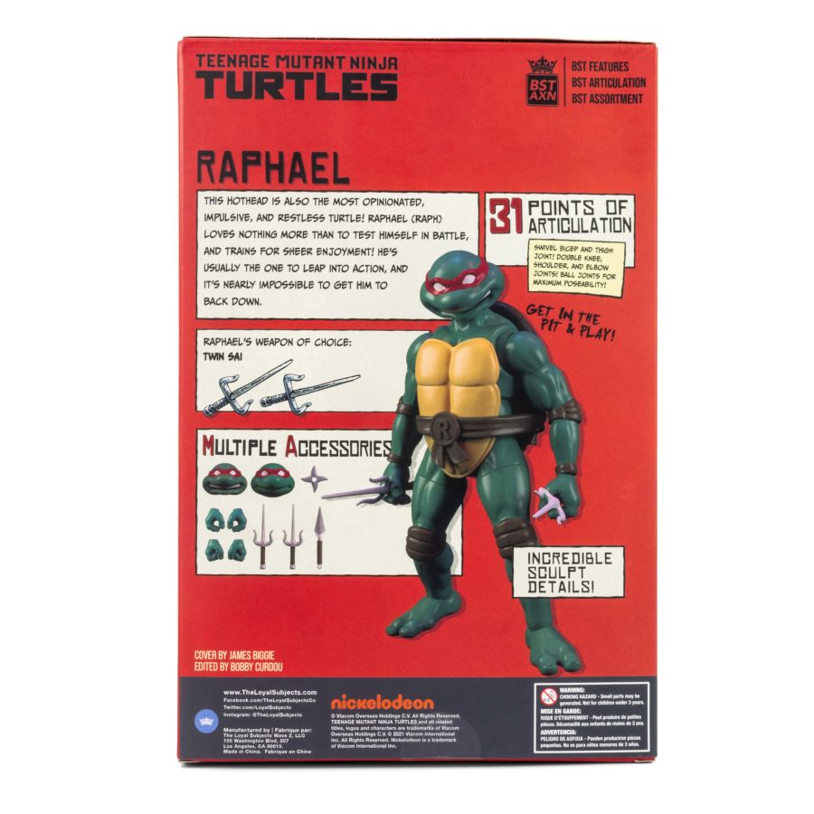 Image Pop Weasel - Image 6 of Teenage Mutant Ninja Turtles (comics) - Raphael BST AXN Action Figure & Comic Book (Wave 2) - The Loyal Subjects - Action Figure - Image - Pop Weasel