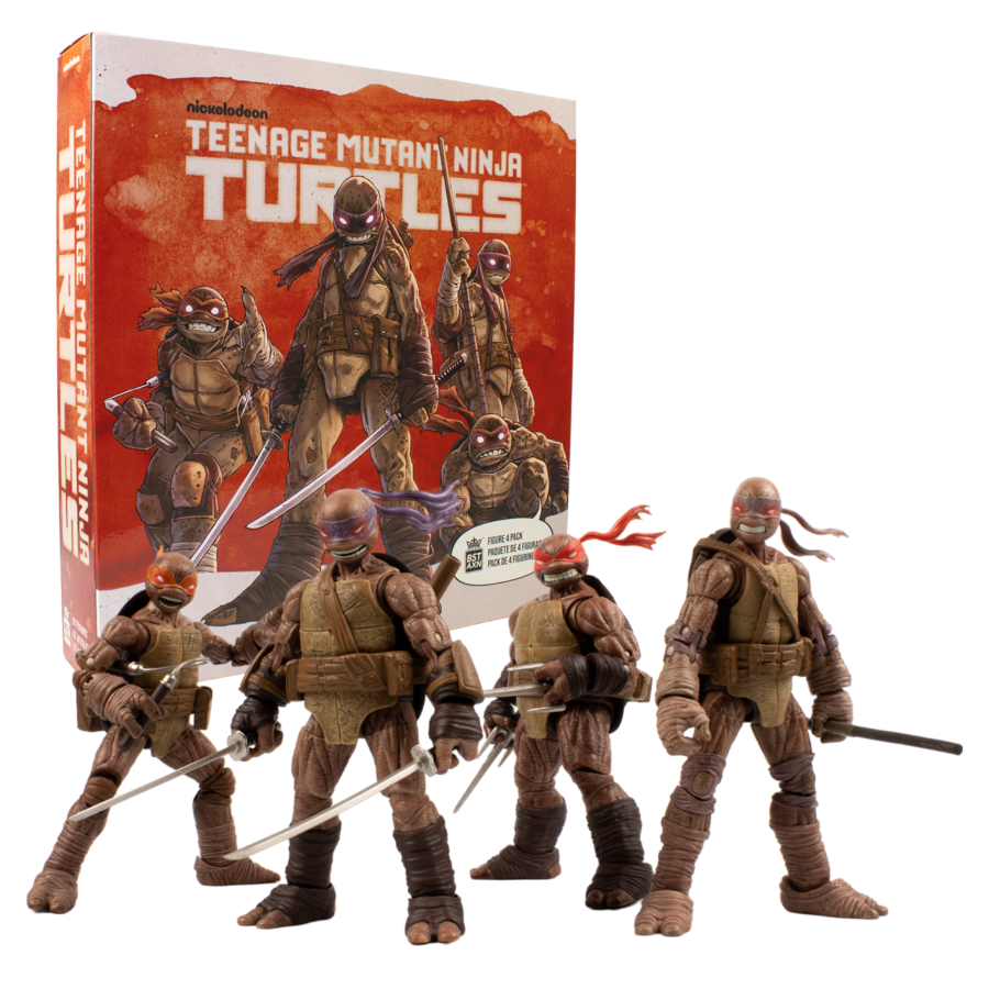 Teenage Mutant Ninja Turtles (Comics) - Zombie Turtles 5" BST AXN Action Figures 4-Pack (Wave 1) - The Loyal Subjects - Action Figure - Image - Pop Weasel