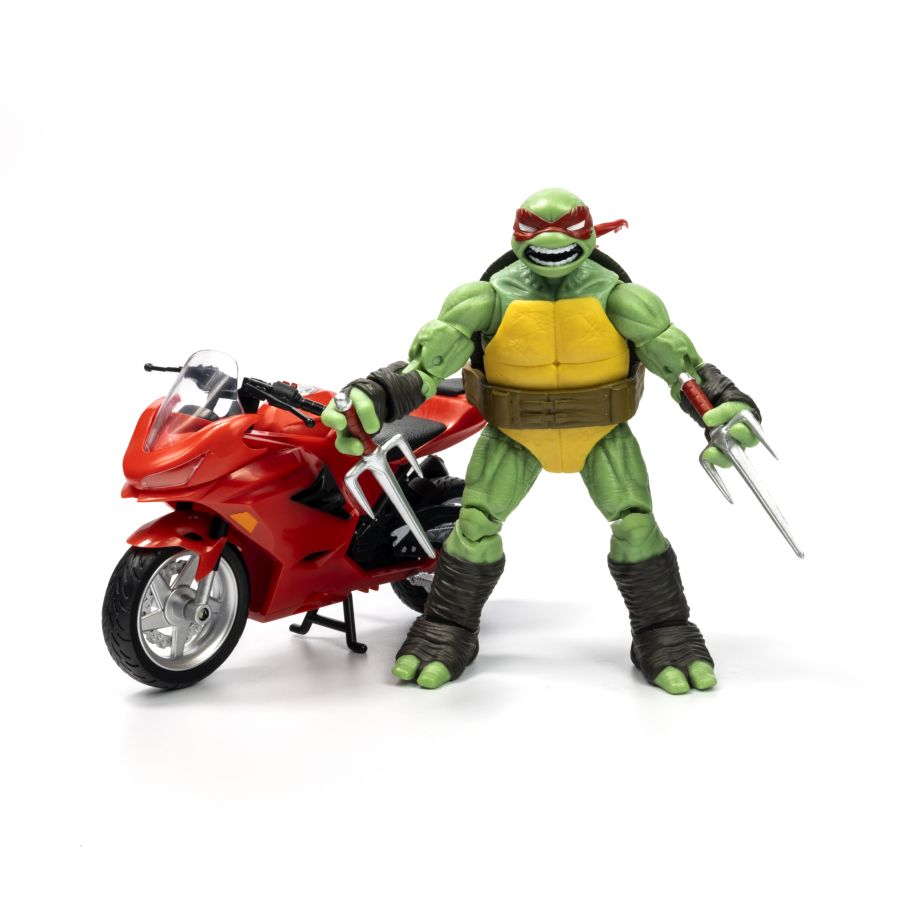 Pop Weasel - Image 4 of Teenage Mutant Ninja Turtles (comics) - Raphael Ninja with Red Motorcycle BST AXN Figure - The Loyal Subjects - Statue - Image - Pop Weasel