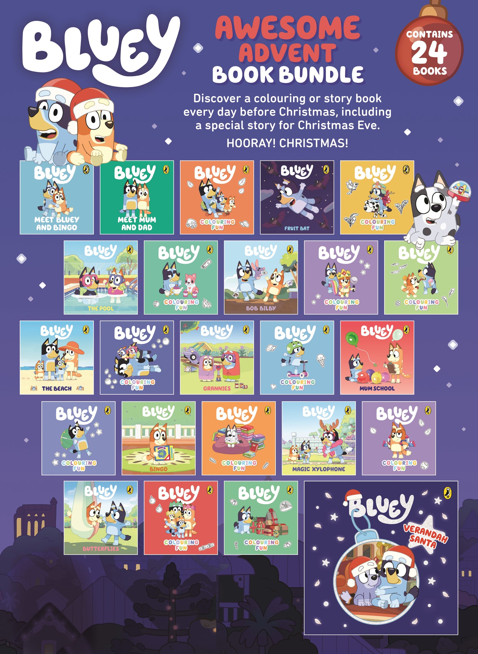 Pop Weasel Image of Bluey Advent Calendar Book Collection - Includes 24 story and activity books