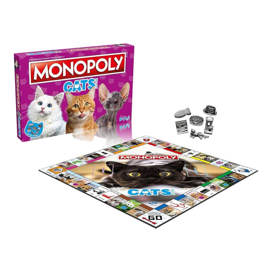 Pop Weasel - Image 2 of Monopoly - Cats Edition - Winning Moves - Board Games - Image - Pop Weasel