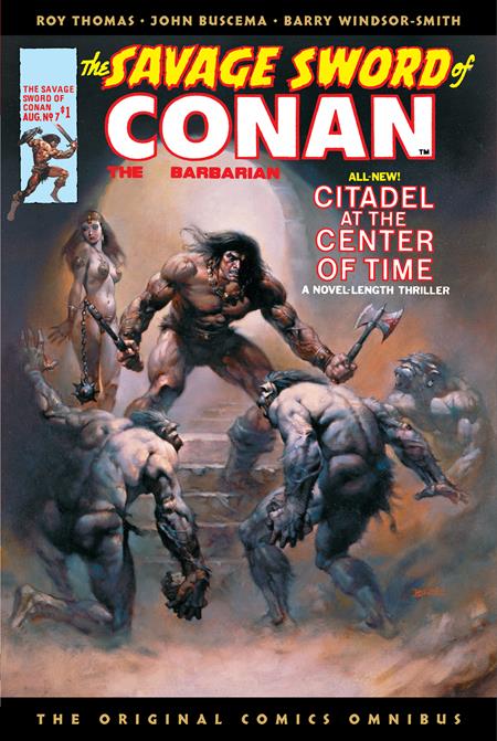 Savage Sword Of Conan The Original Comics Omnibus  | Hardcover Vol 01 Direct Market Edition Boris Vallejo Citadel At The Center Of Time - Image