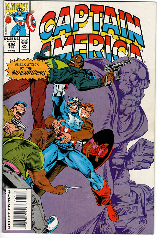 Pre-Owned - Captain America #424  (February 1994) Scanned Image Pop Weasel Pre-Owned Comics