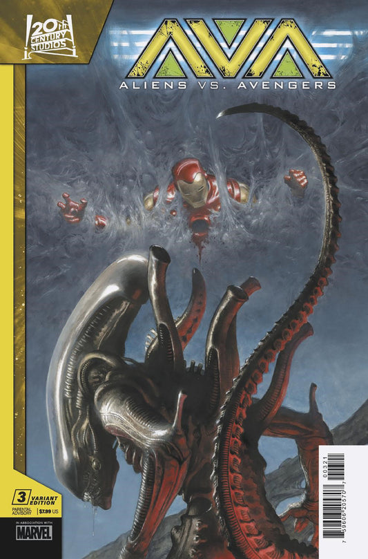 ALIENS VS. AVENGERS #3 PAOLO RIVERA VARIANT image