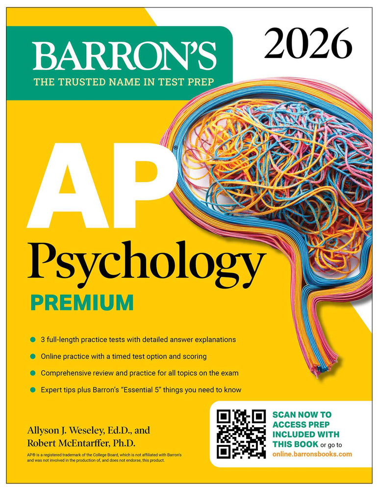 AP Psychology Premium, 2026: Prep Book with 3 Practice Tests + Comprehensive Review + Online Practice image - Non-Fiction - Image - Pop Weasel