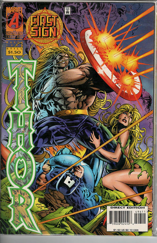 Pre-Owned - Thor #496  (March 1996) Scanned Image Pop Weasel Pre-Owned Comics